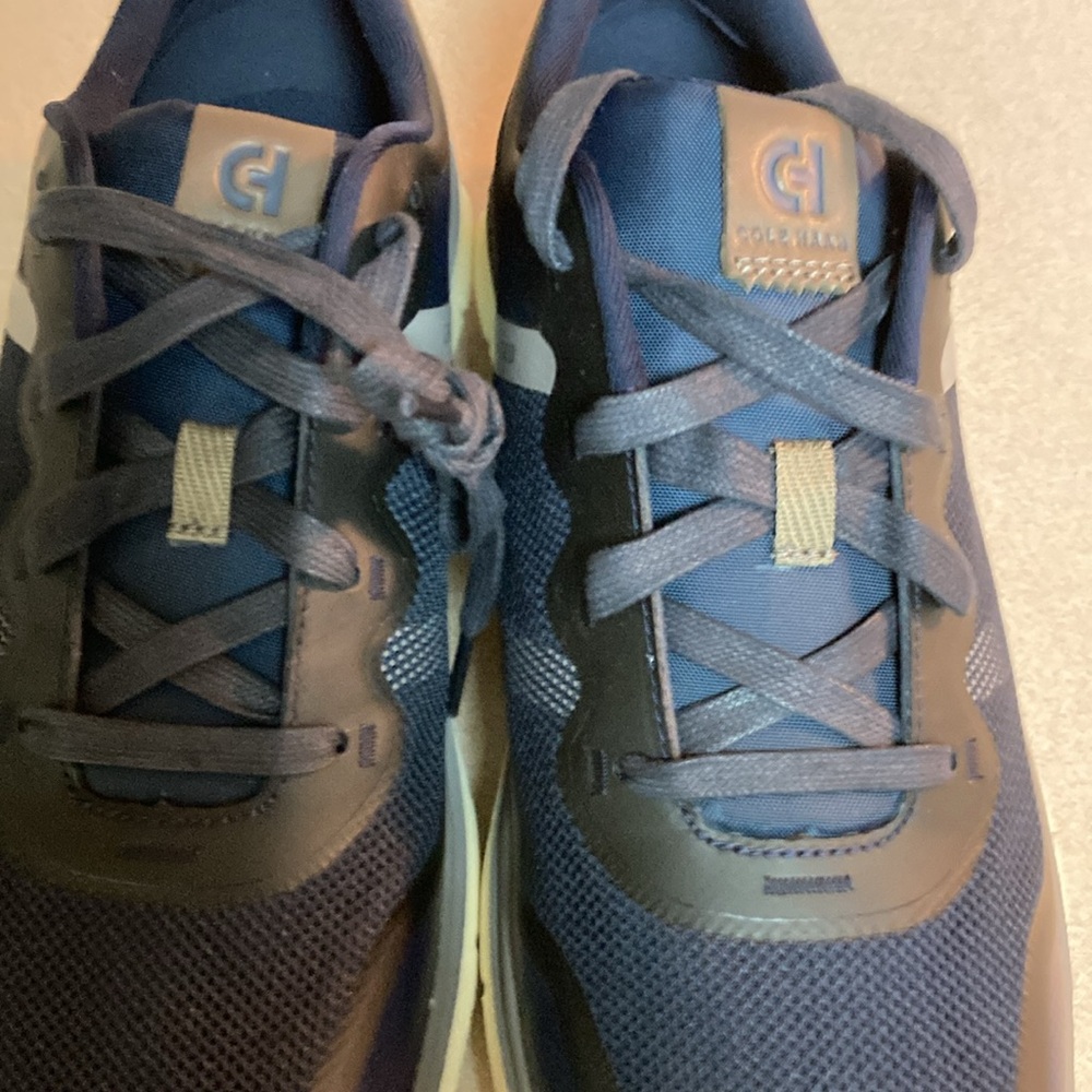 NWOT Men’s Cole Hahn 11M Navy/Truffle/Ivory Sneakers—Generation Zero Grand TXT - Picture 3 of 9